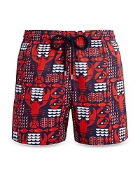 Moorise Lobsters Print 5" Swim Trunks
