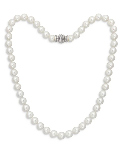 Assael 18K White Gold Japanese Akoya Cultured Pearl Necklace, 18