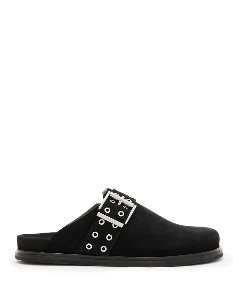 Women's Juno Buckled Grommet Mule Clogs