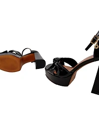 Women's Bow Accent Strap High Heel Platform Sandals