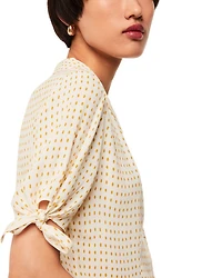 Oval Spot Tie Sleeve Shirt