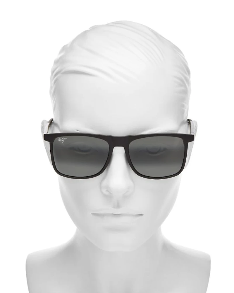 Makamae Polarized Square Sunglasses, 56mm