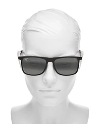 Makamae Polarized Square Sunglasses, 56mm