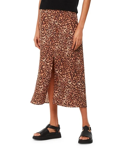 Marble Spot Front Split Skirt