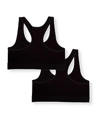Girls' Racer Back Sports Bra, Bundle of Two  - Big Kid