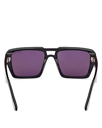 Flat Top Square Sunglasses, 56mm