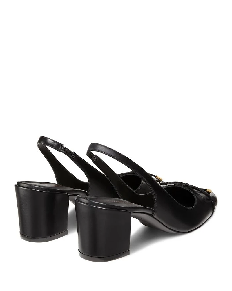 Women's Sleek Bow 50 Slingback Pumps
