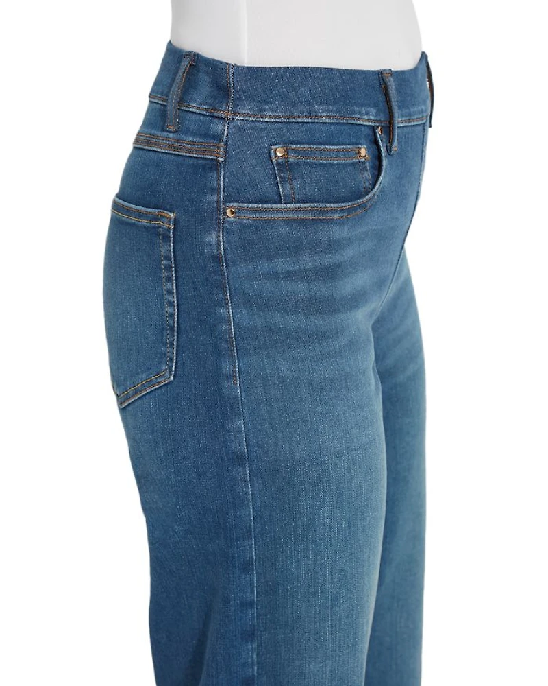 Frances High Rise Cropped Wide Leg Jeans Authentic Midwash