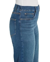 Frances High Rise Cropped Wide Leg Jeans Authentic Midwash