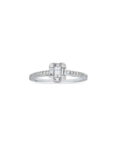 18K White Gold Mosaic Diamond Ring