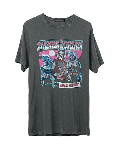 Junk Food Clothing Unisex Star Wars the Mandalorian This is Way Vintage Tee