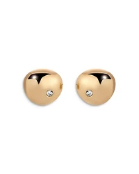 Pavé Polished Pebble Stud Earrings