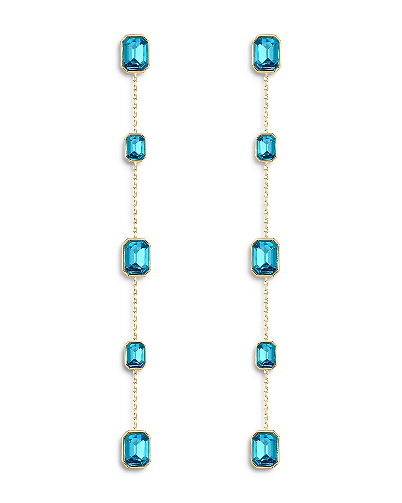 Ettika Color Crystal Linear Drop Earrings