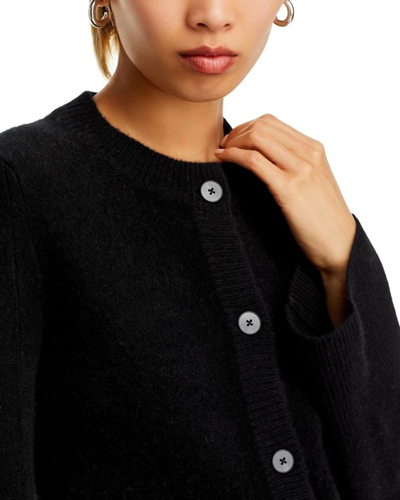 Cropped Wide Sleeve Crewneck Cardigan - Exclusive