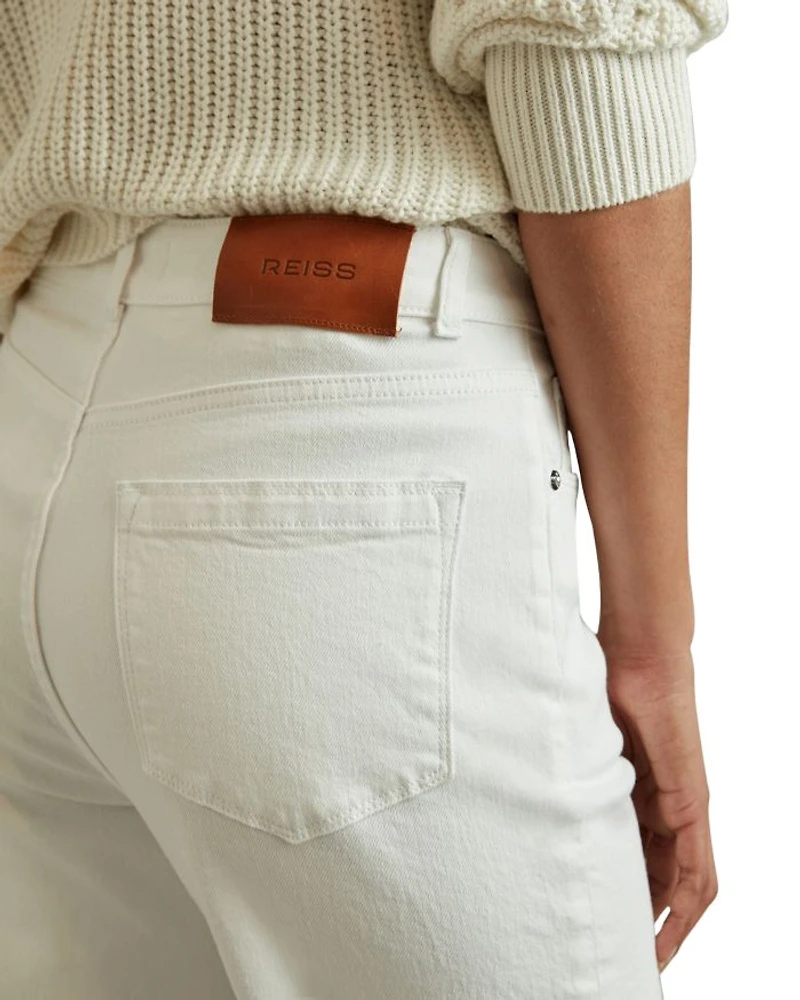 Selin High Rise Straight Leg Jeans White