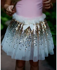 Gracious Gold-Tone Sequins Skirt, Wings, & Wand Costume - Ages 4-6
