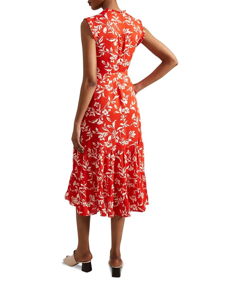 Elsa Ruffled Midi Dress
