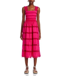 Kate Lace Trim Midi Dress - Exclusive