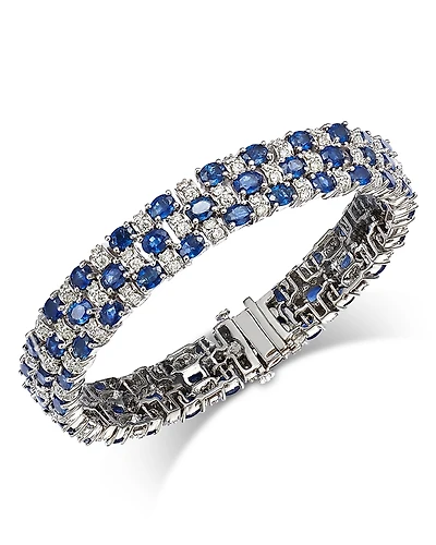 Bloomingdale's Fine Collection Blue Sapphire and Diamond Bracelet