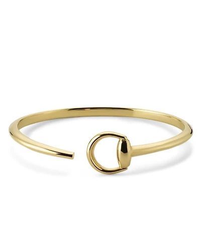 18K Yellow Gold Horsebit Flex Cuff Bracelet