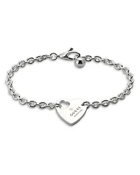 Sterling Silver Trademark Heart Charm Bracelet