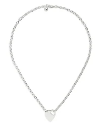 Sterling Silver Trademark Heart Pendant Necklace, 15-17"