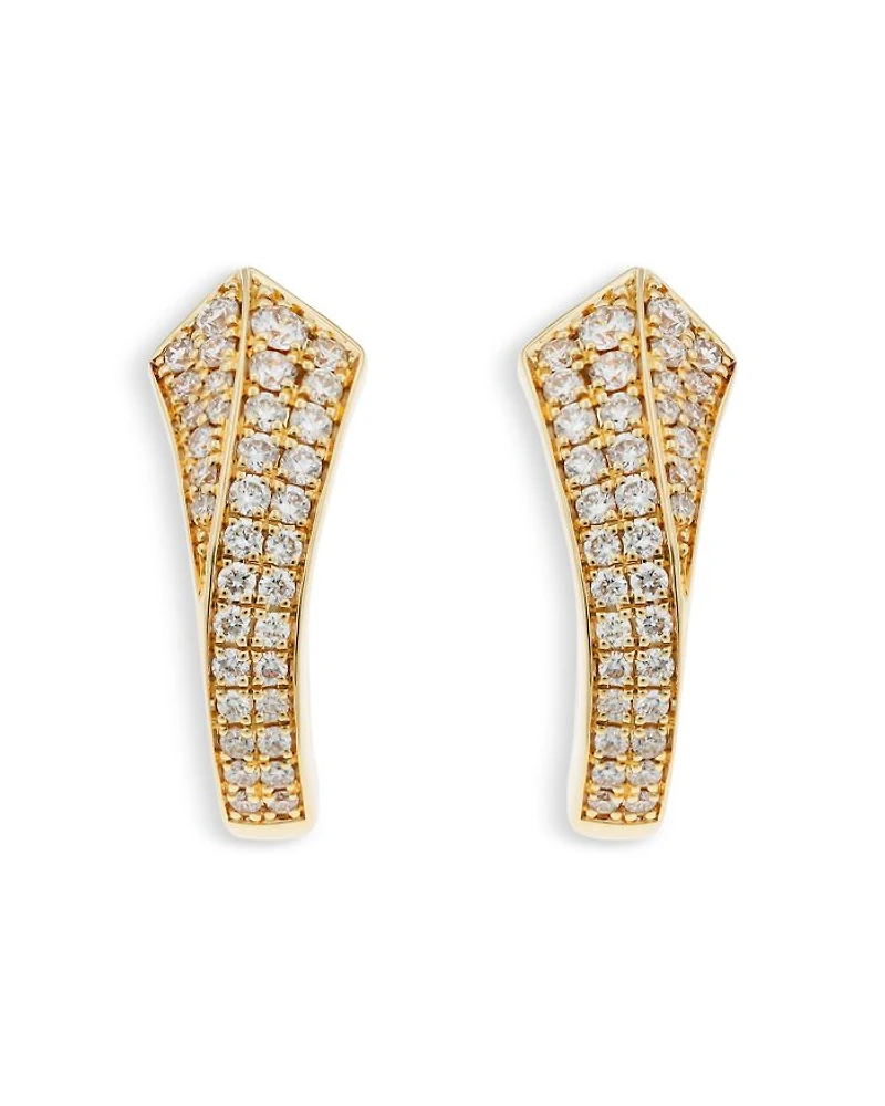 18K Yellow Gold Via Fiori Chiari Diamond Earrings, 0.82 tcw - Exclusive, Italy Campaign