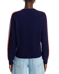 Cashmere Rainbow Athletic Stripe Sweater - Exclusive