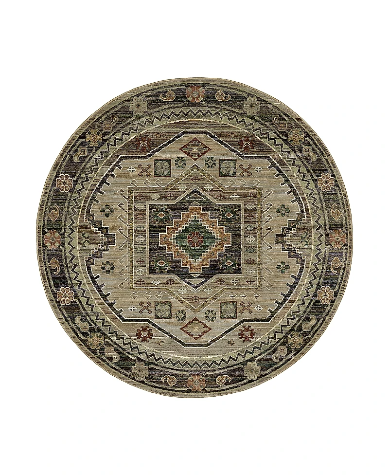 Oriental Weavers Andorra 2442D Round Area Rug, 7'10 x 7'10