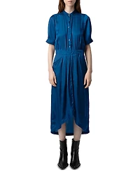 Zadig & Voltaire Rima Satin Midi Dress