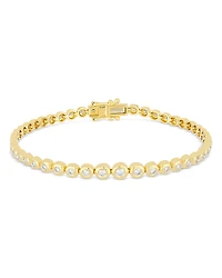 Ef Collection 14K Yellow Gold Graduated Diamond Pillow Eternity Bracelet