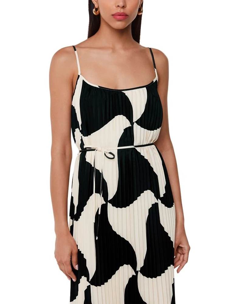 Triangle Swirl Pleated Dress