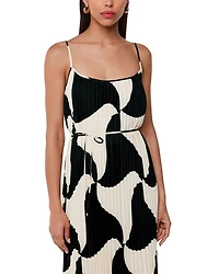 Triangle Swirl Pleated Dress