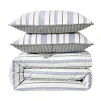 Dkny Seersucker Stripe Duvet Set, King