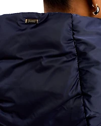 Sateen Quilted A Line Coat