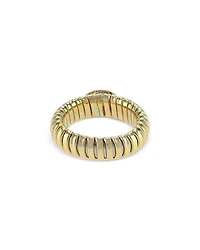 18K Yellow Gold Via Giardino Tubogas Diamond Cluster Ring