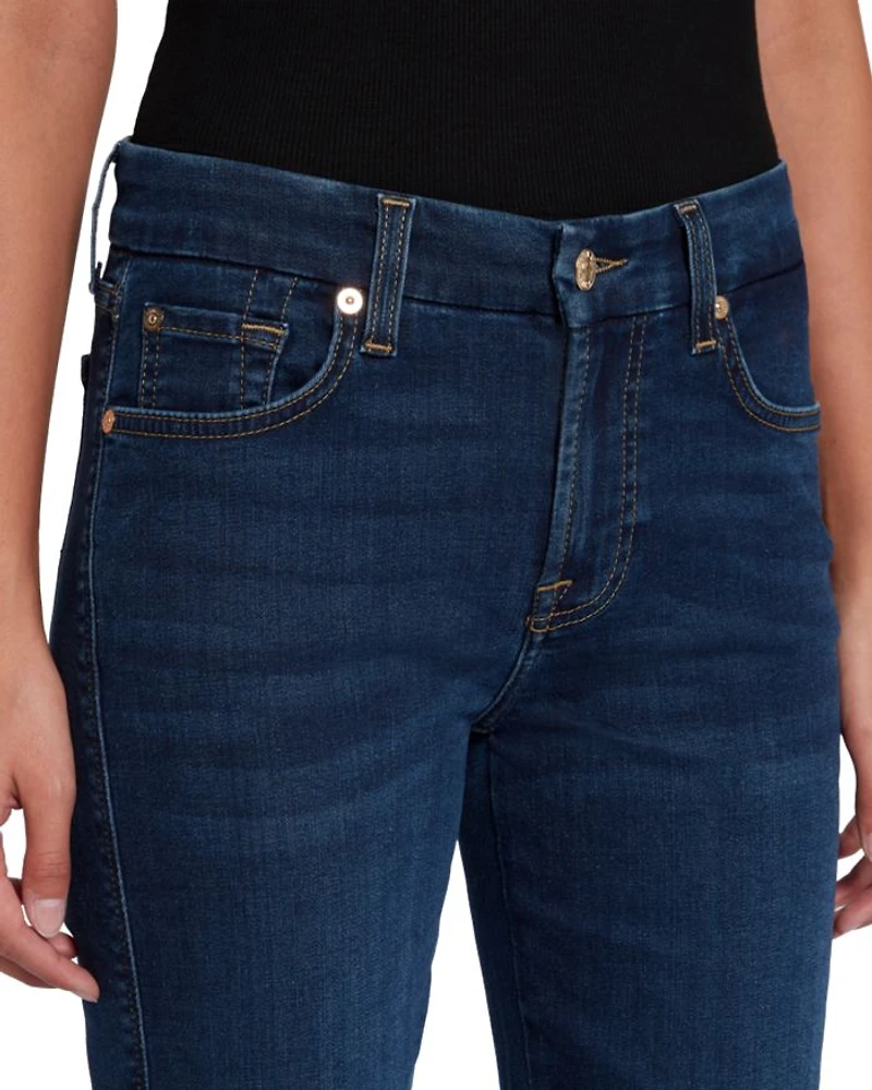 Kimmie Mid Rise Straight Leg Jeans Rinsed Indigo