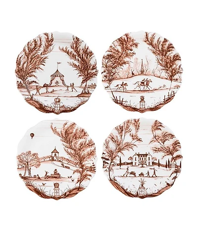Country Estate Harvest Party Plate Assorted Set of 4