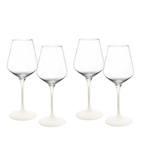 Villeroy & Boch Manufacture Rock Blanc White Wine Glasses, Set of 4