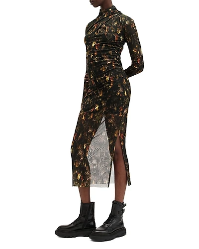Allsaints Tia Long Sleeve Mesh Dress