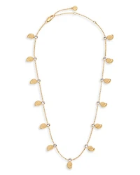 Swirled Shell Dangle Charm Necklace, 15"