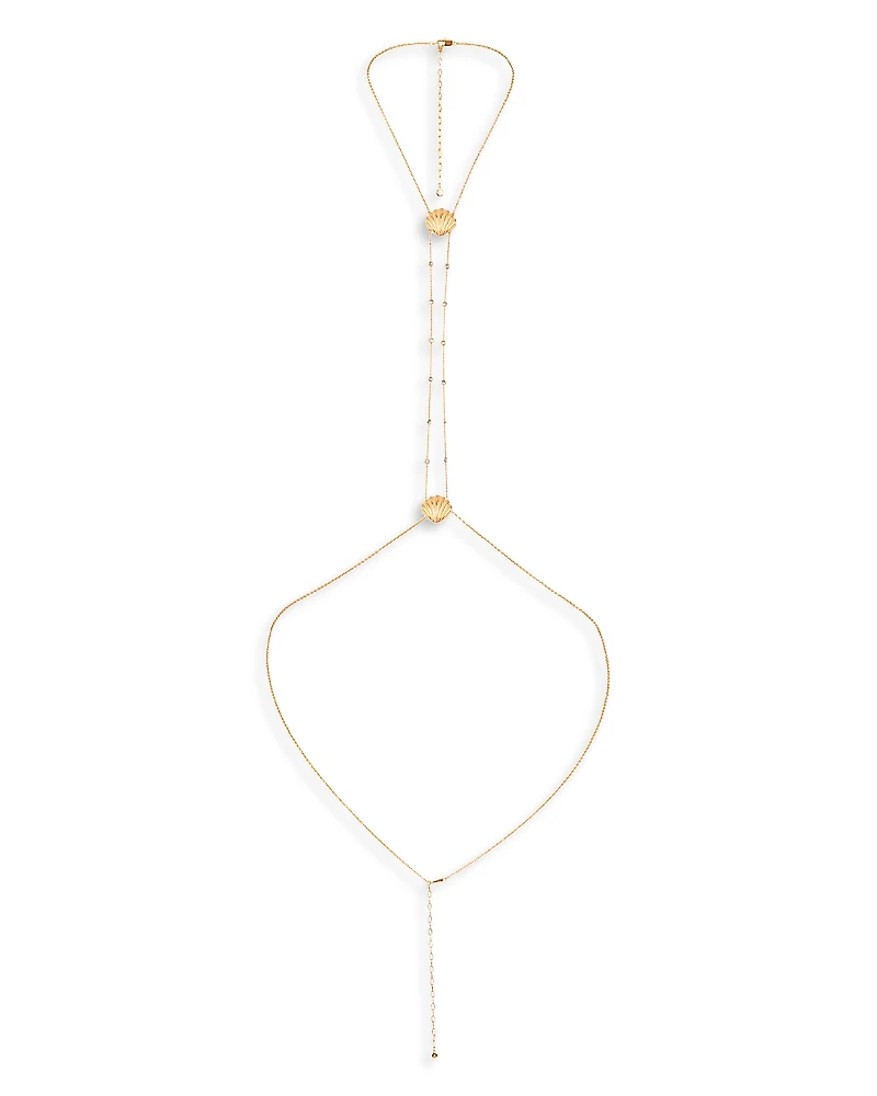 Ettika Scallop Shell & Crystal Body Chain
