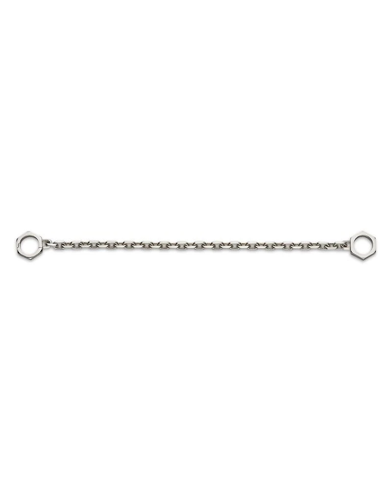 Sterling Silver Trademark Hexagon Interlocking Links Chain Bracelet