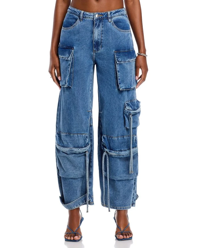 Duo Cargo Jeans Blue Denim