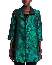 Botanical Jacquard A Line Jacket
