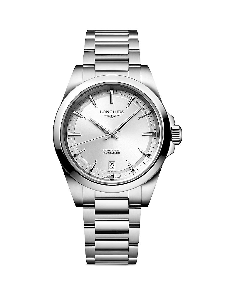 Longines Conquest Sunray Silver Watch
