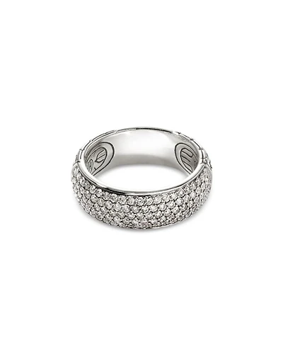Sterling Silver JH Essentials Pavé Diamond Band Ring, 1.07 tcw