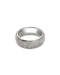 Sterling Silver JH Essentials Pavé Diamond Band Ring, 1.07 tcw