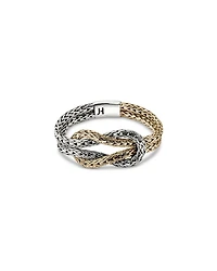 14K Yellow Gold & Sterling Silver Love Knot Ring