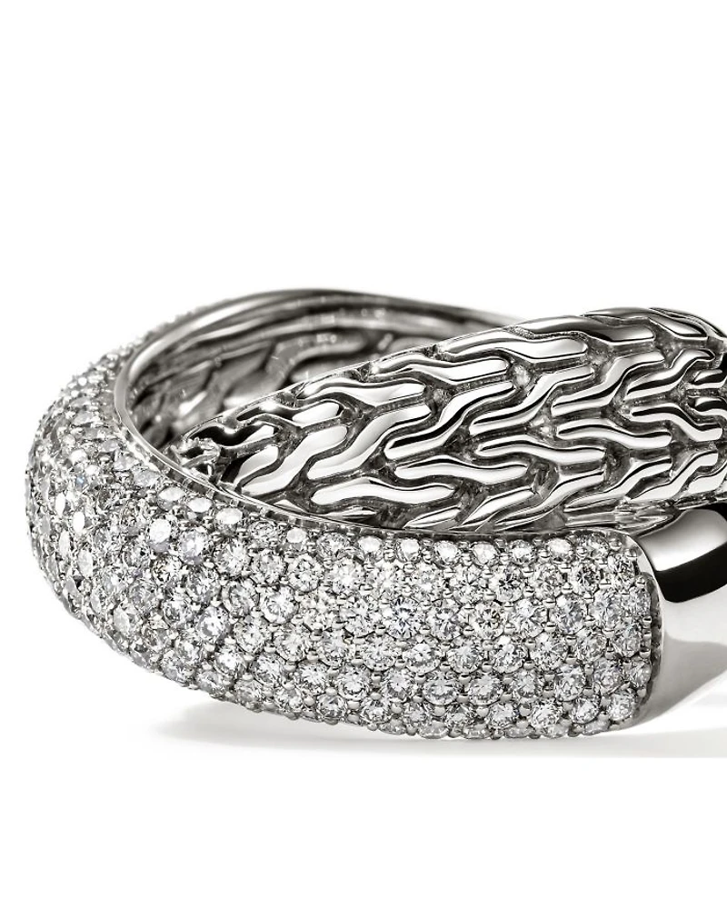 Sterling Silver JH Essentials Diamond Crossover Ring, 1.77 tcw